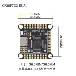 Hot Sales JHEMCU GF30F722 Dual F722 Flug regler mit Doppel-BEC und Doppel-Gyro für RC Drone 3-6S 30,5*30,5mm